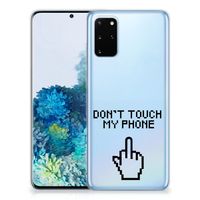 Samsung Galaxy S20 Plus Silicone-hoesje Finger Don't Touch My Phone