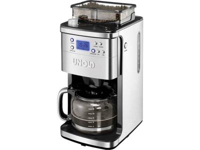 Unold Koffiezetapparaat RVS, Zwart Capaciteit koppen: 12 Display, Glazen kan, Timerfunctie, Warmhoudfunctie, Met koffiemolen Unold Koffiezetapparaat RVS, Zwart Capaciteit koppen: 12 Display, Glazen kan, Timerfunctie, Warmhoudfunctie, Met koffiemolen