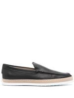 Tod's panelled leather loafers - Noir