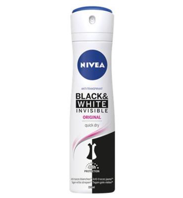 Nivea Nivea Deodorant Invisible Black & White Spray Original (150ml)