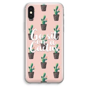 Cactus quote: iPhone XS Max Transparant Hoesje