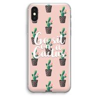 Cactus quote: iPhone XS Max Transparant Hoesje - thumbnail