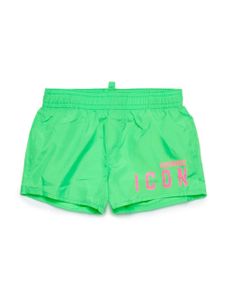 DSQUARED2 KIDS short de bain à logo Icon imprimé - Vert