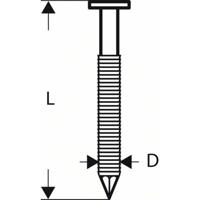 Rondkopstripspijker SN21RK 90RG 3,1 mm, 90 mm, verzinkt, gegroefd 2500 stuk(s) Bosch Accessories 2608200038 Afm. (l x b) 90 mm x 2.8 mm