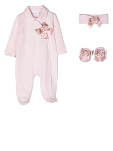 La Perla Kids grenouillère à détail de nœud - Rose