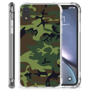 Apple iPhone Xr Doorzichtige Silicone Hoesje Army Dark