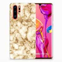 Huawei P30 Pro TPU Siliconen Hoesje Marmer Goud