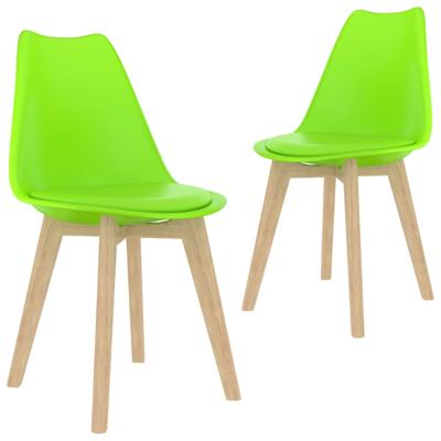 vidaXL Eetkamerstoelen 2 st kunststof groen vidaXL Eetkamerstoelen 2 st kunststof groen