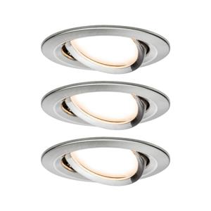 Paulmann 93483 Nova Inbouwlamp Set van 3 stuks LED LED 6 W IJzer (geborsteld)