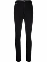 Philipp Plein legging en jean à taille haute - Noir