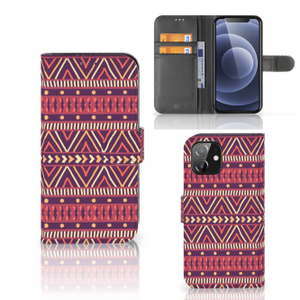 iPhone 12 | 12 Pro (6.1") Telefoon Hoesje Aztec Paars