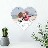Wandklok voor mama bedrukken - Hart - Groot