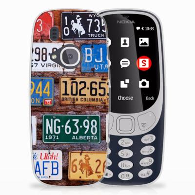 Nokia 3310 (2017) Siliconen Hoesje met foto Kentekenplaten