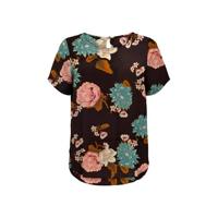 ONLY CARMAKOMA gebloemde geweven top CARLUXDAZZ donkerrood/lichtroze/lichtblauw