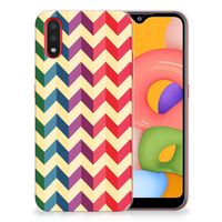 Samsung Galaxy A01 TPU bumper Zigzag Multi Color