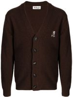 Pringle of Scotland cardigan à logo brodé - Marron