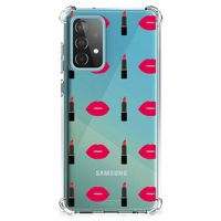 Samsung Galaxy A52 4G/5G Doorzichtige Silicone Hoesje Lipstick Kiss