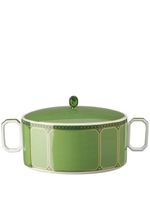 Swarovski x Rosenthal Signum Fern bol en porcelaine (29cm x 17cm) - GREEN