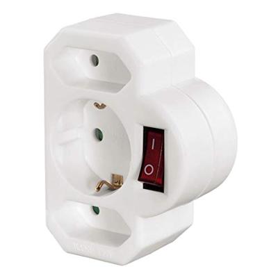 Hama 00108846 Type F (Schuko) Universal White Power Plug Adapter – power plug ADAPTERS