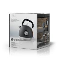 Nedis Waterkoker 1.8 L Soft-touch Grijs Temperatuurindicator 360 Graden Draaibaar