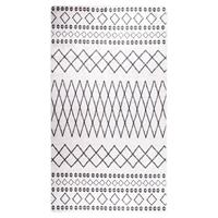 Vloerkleed wasbaar anti-slip 190x300 cm zwart en wit