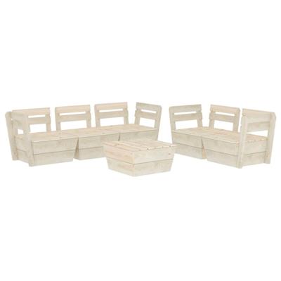 vidaXL 6-delige Loungeset pallet geïmpregneerd vurenhout vidaXL 6-delige Loungeset pallet geïmpregneerd vurenhout