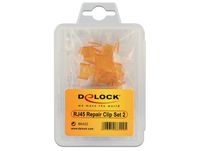 Delock 86422 RJ45 reparatieclip 40-delige set 2 (transparant, zwart, violet, oranje) - thumbnail