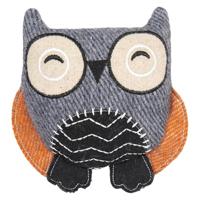JACK AND VANILLA, Houten speelgoed, uil, 17 cm, voor honden en katten, kleurrijk design, duurzaam en interactief, stimuleert de sensorische opwinding, gemakkelijk te reinigen, maat 17 cm, meerkleurig
