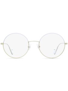 Moncler Eyewear lunettes de vue à monture ronde métallique - Argent