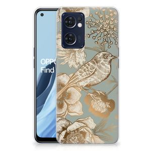 TPU Case voor OPPO Reno 7 5G | Find X5 Lite Vintage Bird Flowers