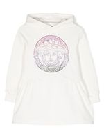 Versace Kids robe-sweat à imprimé Medusa Head - Blanc