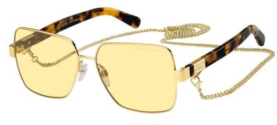 Marc Jacobs zonnebril vierkant cat. 1 dames goud/geel (495/S) Marc Jacobs zonnebril vierkant cat. 1 dames goud/geel (495/S)