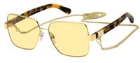Marc Jacobs zonnebril vierkant cat. 1 dames goud/geel (495/S)