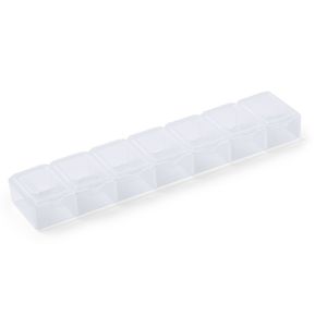 1x Medicijnen doos/pillendoos 7 daags transparant 15 cm