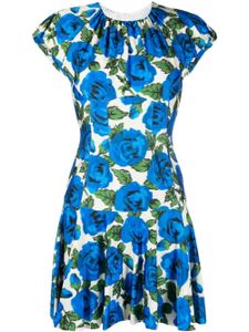 Philosophy Di Lorenzo Serafini robe à fleurs en all over - Bleu