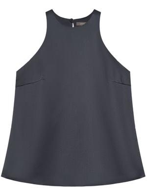 12 STOREEZ Zijden haltertop - Grijs