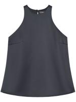 12 STOREEZ Zijden haltertop - Grijs