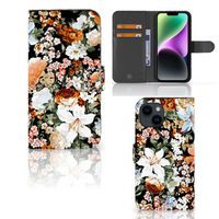 Hoesje voor iPhone 15 Dark Flowers - thumbnail