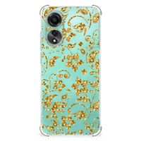 OPPO A78 4G Case Gouden Bloemen - thumbnail