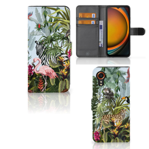 Telefoonhoesje met Pasjes voor Samsung Galaxy Xcover 7 Jungle