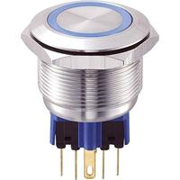 TRU Components 701790 GQ25-11E/B/12V Vandalismusgeschützter Drucktaster 250 V/AC 5A 1 x Ein/(Ein) t