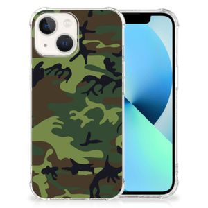 iPhone 13 Doorzichtige Silicone Hoesje Army Dark