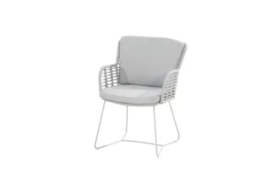 Fabrice dining chair Frozen/Frost Grey with 2 cushions | 4 Seasons Outdoor Fabrice dining chair Frozen/Frost Grey with 2 cushions | 4 Seasons Outdoor