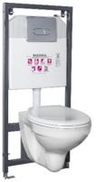 Kerra K-50 Slim toiletset met Sydney toilet, Julia toiletzitting en Pacific drukplaat chroom