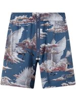 AMIRI short de pyjama à imprimé graphique - Bleu