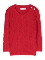 Ralph Lauren Kids pull en maille torsadée - Rouge