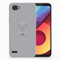 LG Q6 | LG Q6 Plus Telefoonhoesje met Naam Grijs Baby Olifant