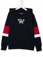 Ralph Lauren Kids hoodie à logo imprimé - Bleu