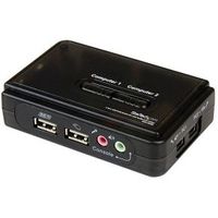 StarTech.com 2-poort USB KVM-switch Zwart met Audio en Bekabeling - thumbnail