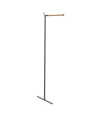 YAMAZAKI TOWER 5551 Hoekkleerhanger, zwart, staal/hout, L 31,5 x B 48,5 x H 160 cm
